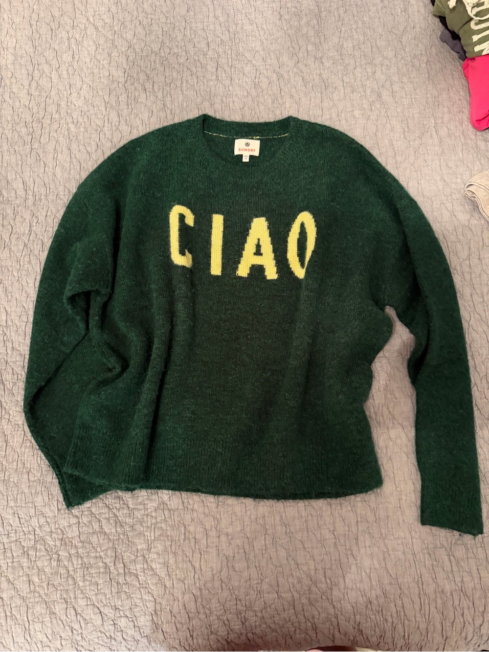 Sundry Forest Green ciao Sweater